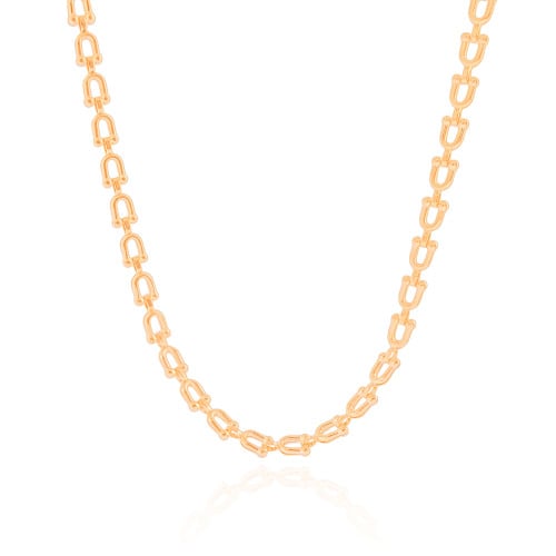 Choker Elos em U 5 mm Banhado a Ouro 18K