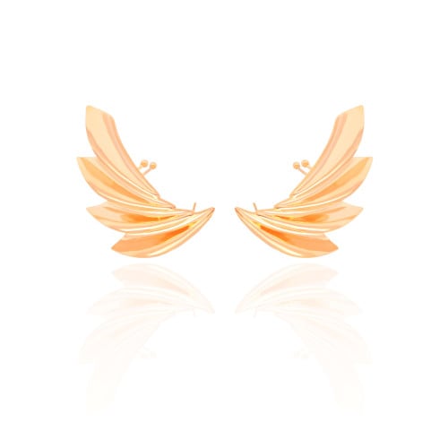 Ear Cuff Asa Lisa 4.5 cm Banhado a Ouro 18K