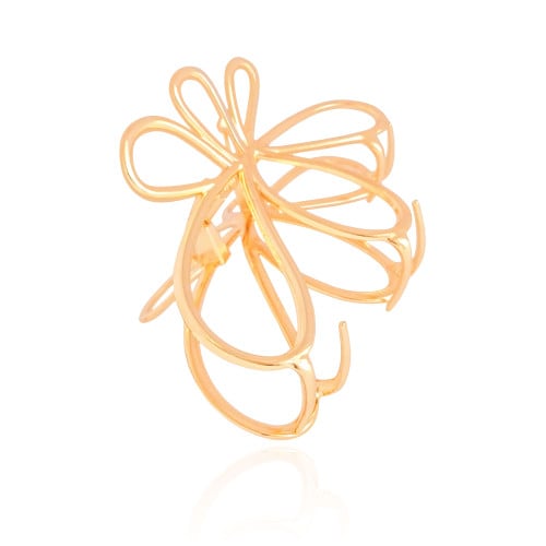 Presilha Flor Banho Dourado