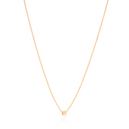 Gargantilha Veneziana Quadrado 3 mm Banhado a Ouro 18K - 45 cm