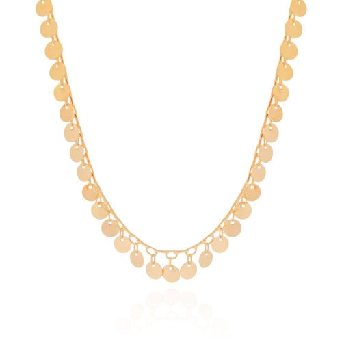 Choker Plaquinhas Lisas 6 mm Banhado a Ouro 18K