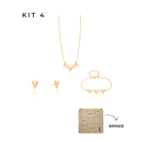 KIT 4 Banho Ouro 18K