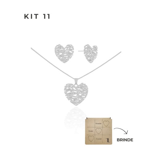 KIT 11 Banho Ródio Branco