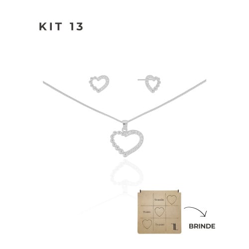 KIT 13 Banho Ródio Branco
