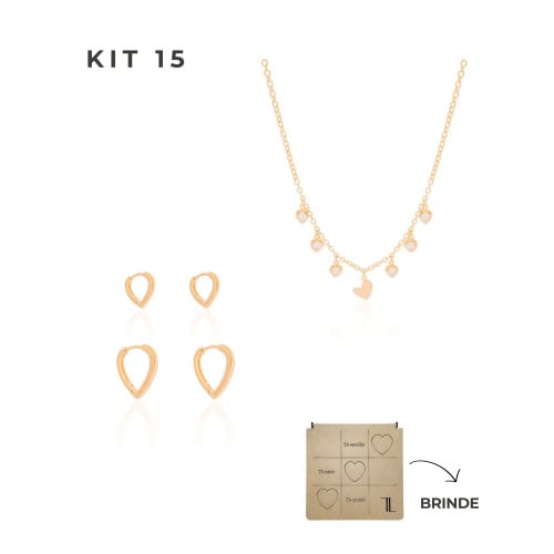 KIT 15 Banho Ouro 18K