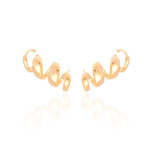 Ear Cuff Mola Lisa 3.0 cm Banhado a Ouro 18K