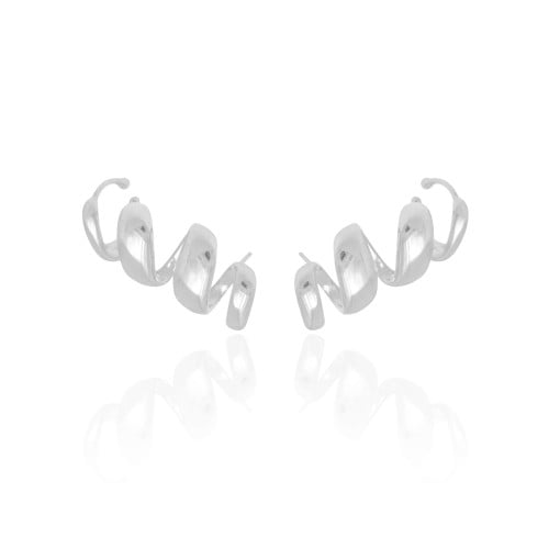 Ear Cuff Mola Lisa 3.0 cm Ródio Branco