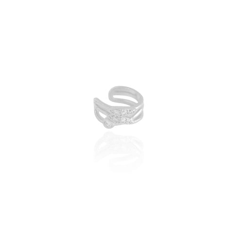 Piercing Filetes Ponto de Luz Cristal Ródio Branco