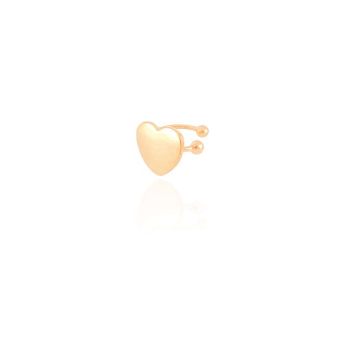 Piercing Coração Flat Banhado a Ouro 18K
