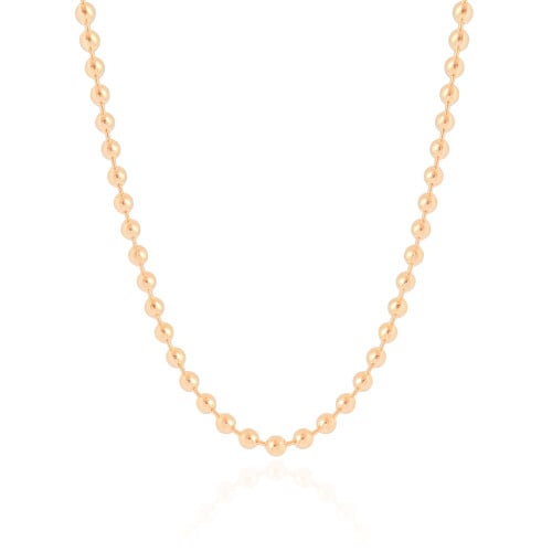 Choker Bolas Lisas 4 mm Banhado a Ouro 18K