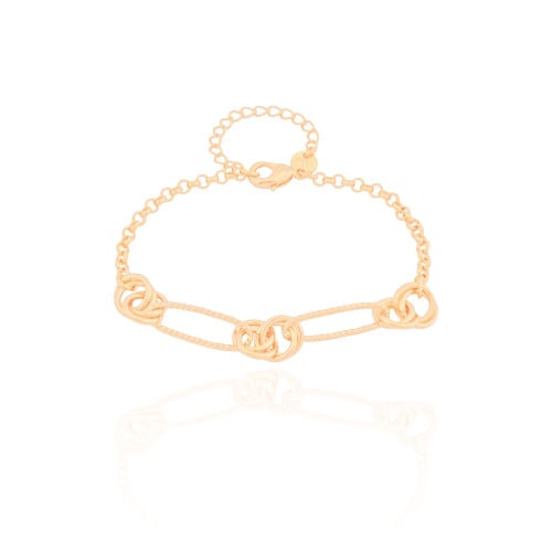 Pulseira Elos Entrelaçados Banhado a Ouro 18K