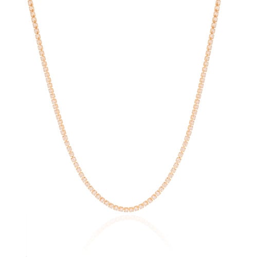Choker Riviera Cristal 2 mm Banhado a Ouro 18K