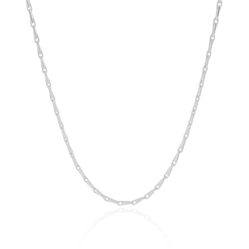 Choker Elos Grampo Ródio Branco