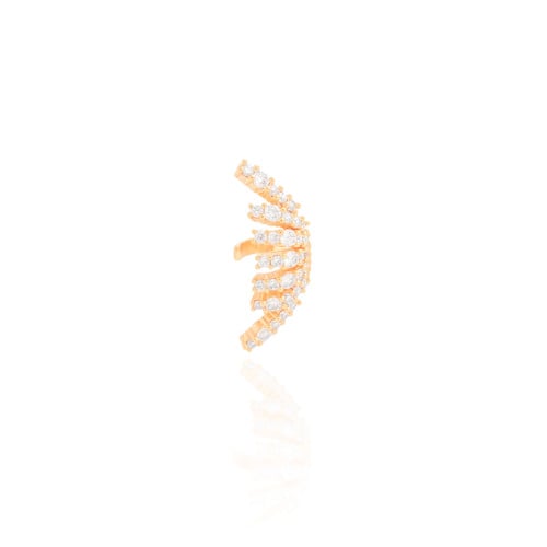 Piercing Filetes Cravejados Cristal Banhado a Ouro 18K