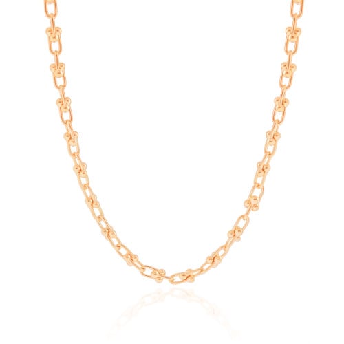 Choker Elos em U 5 mm Banhado a Ouro 18K