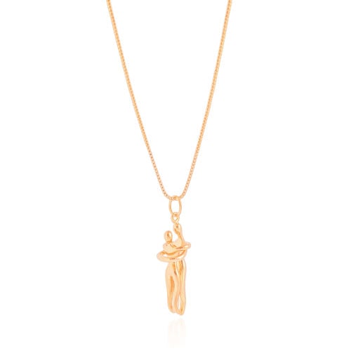 Gargantilha Veneziana Abraço Banhado a Ouro 18K - 45 cm
