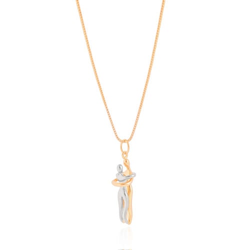 Gargantilha Veneziana Abraço Mix de Banhos Banhado a Ouro 18K - 45 cm
