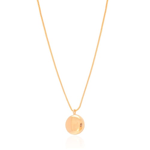Gargantilha Veneziana Redondo Liso Banhado a Ouro 18K - 45 cm
