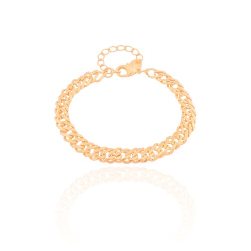 Pulseira Grumet Dupla Banhado a Ouro 18K