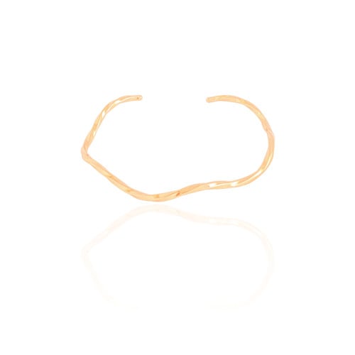 Bracelete Fio Quadrado Torcido 2 mm Banhado a Ouro 18K