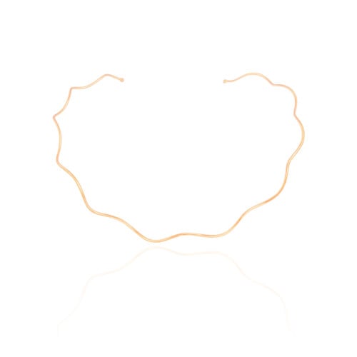 Aro Fio Ondas Banhado a Ouro 18K