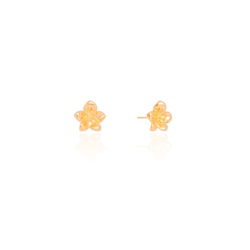 Brinco Flor 1.2 cm Banhado a Ouro 18K