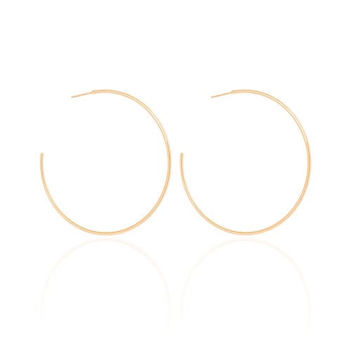 Brinco Argola Fio 6.0 cm Banhado a Ouro 18K