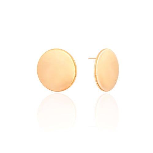 Brinco Redondo Liso 2.5 cm Banhado a Ouro 18K