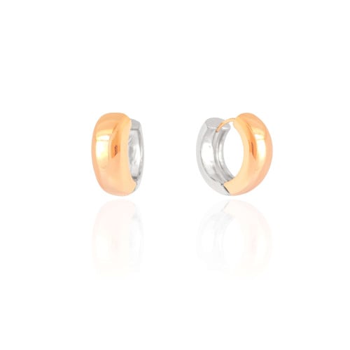 Brinco Argola Click Reta Lisa 3.3 cm Mix de Banhos