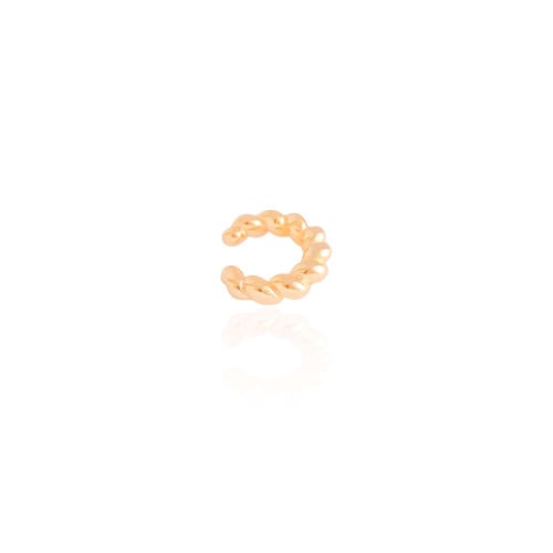Piercing Torcido Liso Banhado a Ouro 18K