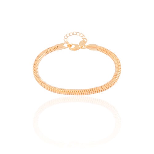 Pulseira Rabo de Rato 4 mm Banhado a Ouro 18K