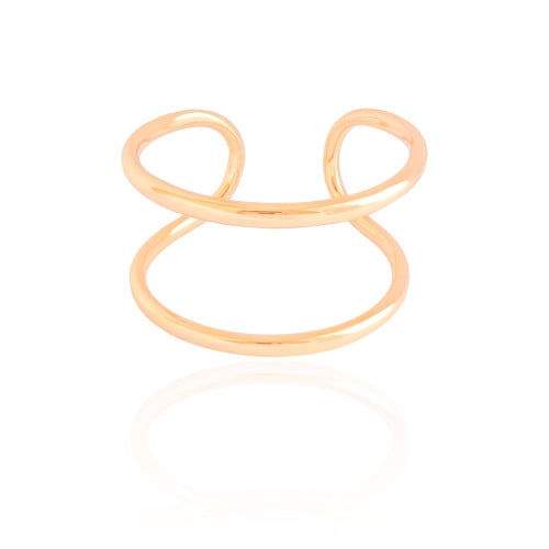 Bracelete Filetes Tubo Banhado a Ouro 18K