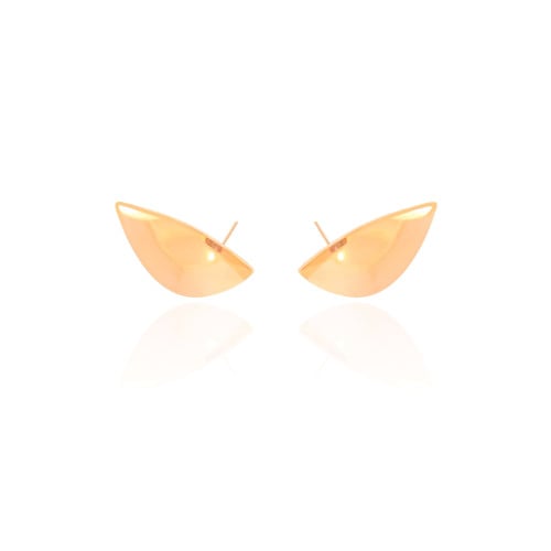 Ear Cuff Folha Lisa 2.4 cm Banhado a Ouro 18K
