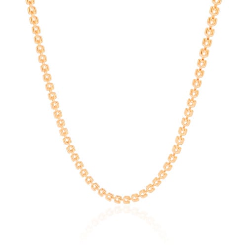 Choker Elos Duplos 4 mm Banhado a Ouro 18K