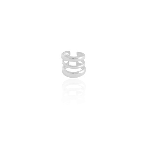 Piercing Três Filetes Lisos Ródio Branco
