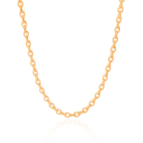 Choker Elos Torcidos 4 mm Banhado a Ouro 18K