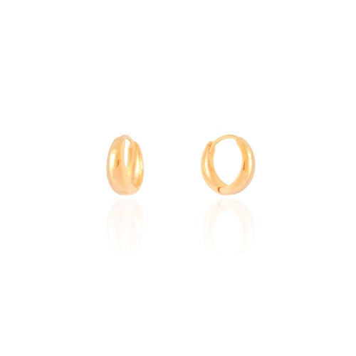 Brinco Argola Click Liso 1.6 cm Banhado a Ouro 18K