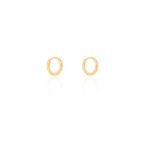Brinco Argola Click Lisa 1.1 cm Banhado a Ouro 18K
