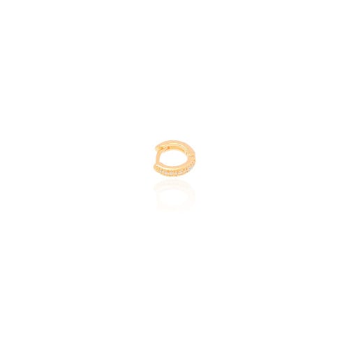 Piercing para Hélix Cravejado Cristal 9 mm Banhado a Ouro 18K