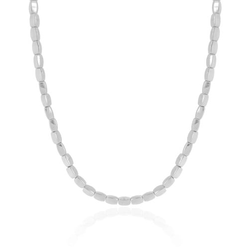 Choker Abaulada ABS Ródio Branco