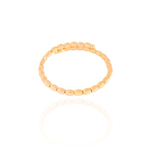 Bracelete Mola Abaulado ABS Banhado a Ouro 18K