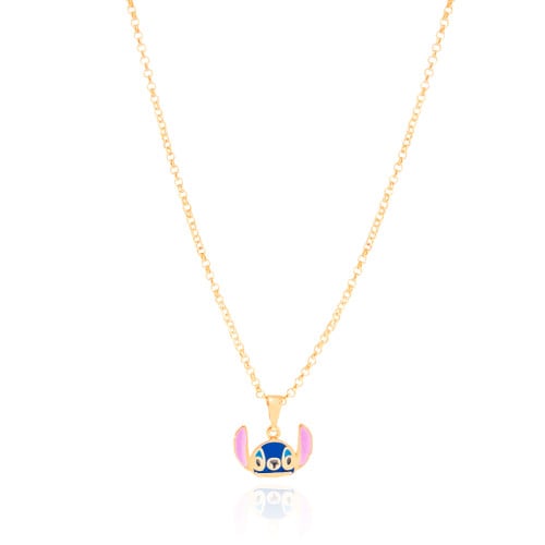 Gargantilha Infantil Elos Stitch 1.0 cm Banhado a Ouro 18K - 45 cm