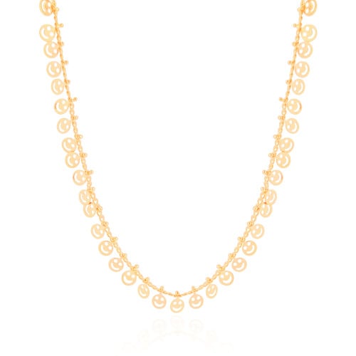 Gargantilha Infantil Smile 5 mm Banhado a Ouro 18K - 31 cm
