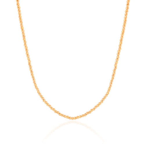 Choker Hematita Dourada 2 mm Banhado a Ouro 18K