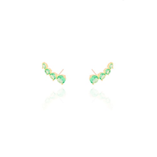 Ear Cuff Pontos de Luz Turmalina Banhado a Ouro 18K