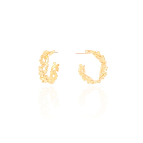 Brinco Argola Borboletas 2.1 cm Banhado a Ouro 18K