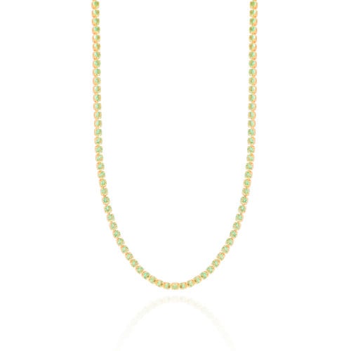 Choker Riviera Turmalina 2 mm Banhado a Ouro 18K