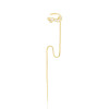Piercing Unilateral Fio Veneziana Banhado a Ouro 18K