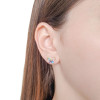 Brinco Borboleta Colorida Gotas Banhado a Ouro 18K