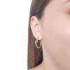 Brinco Argola Prego Tubo Banhado a Ouro 18K